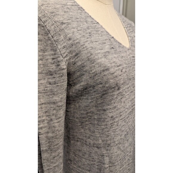 PureJill Heather Gray Side Slits Cotton Blend Stretch Knit Long Sweater XS‎ - Picture 3 of 9